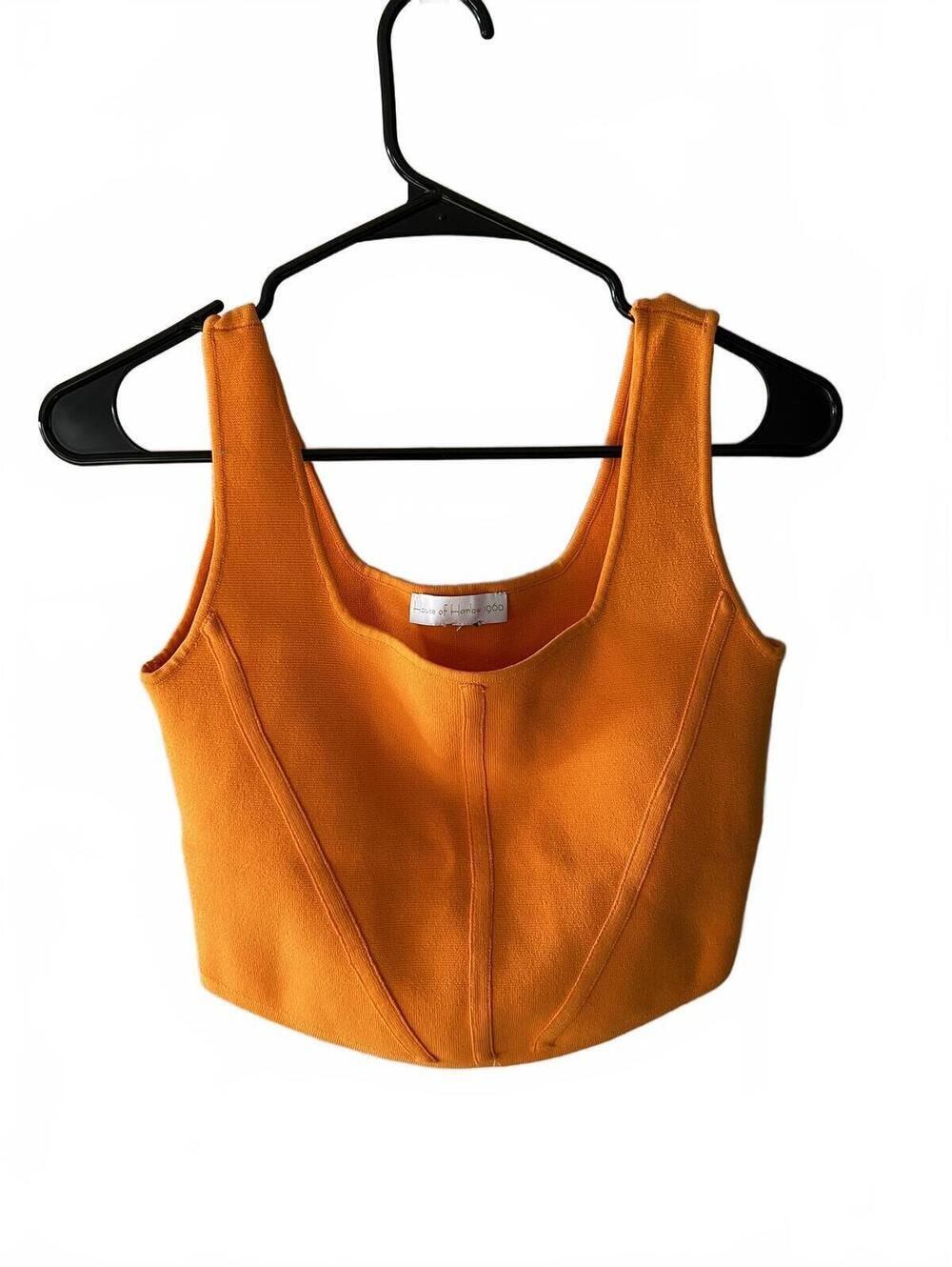 Neon Orange Stretchy Tank Top